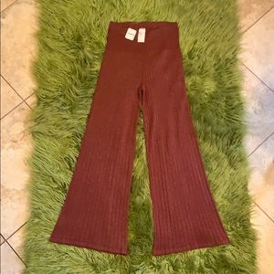 Free People Keep It Real Flare Knit Pants